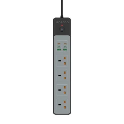 Porodo 4Ac 65W 3000W Power Strip - Black